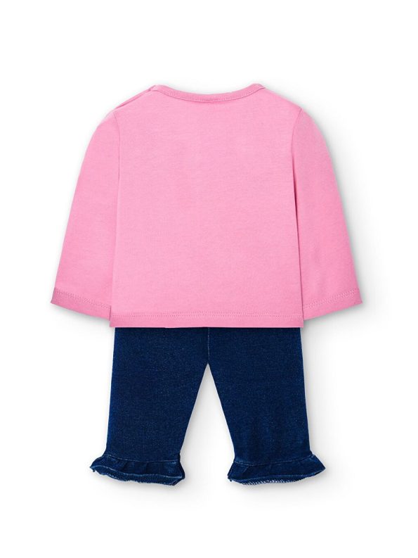 Ribbon Detail Girls' Sweater and Leggings Set