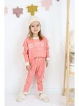 Girls' 3-piece set: sweatshirt, pants, and hat