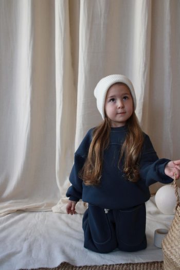 Indigo Stitch Fleece Tracksuit Set