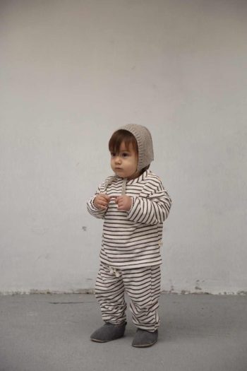 Brown Striped Two-Piece Set