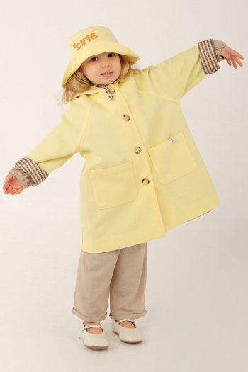 Hooded Trench Coat Yellow
