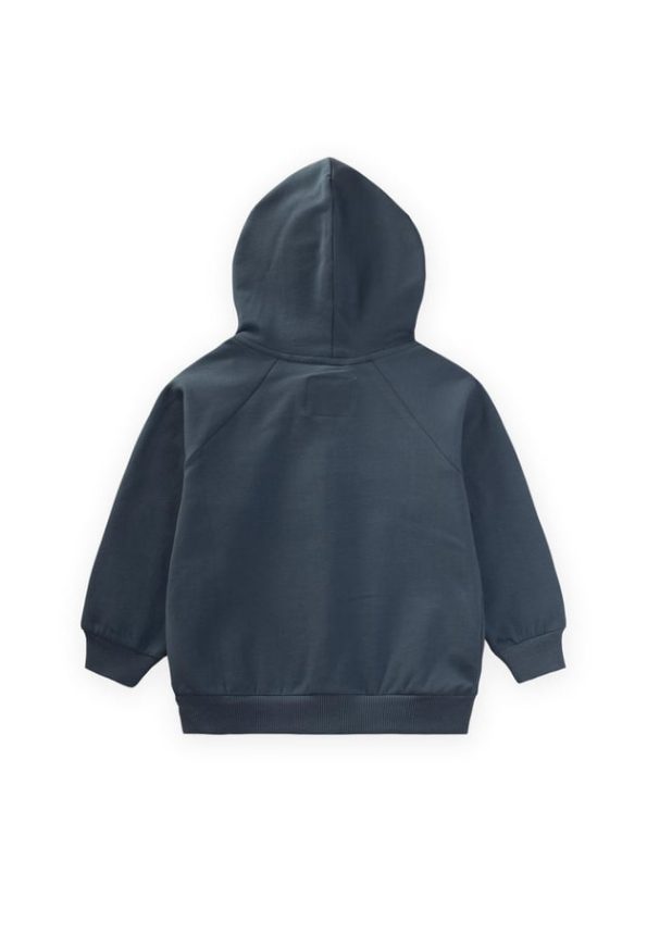 Hooded Zipper Cardigan 1-14 Years Navy Blue