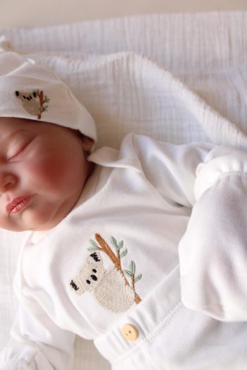 Koala Embroidered 5-Piece Long Sleeve Newborn Set