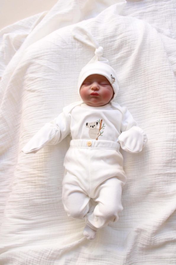 Koala Embroidered 5-Piece Long Sleeve Newborn Set