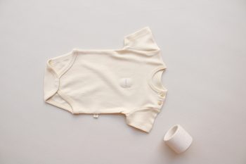 Cream Basic Short Sleeve Bodysuit