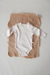 Cream Basic Long Sleeve Bodysuit