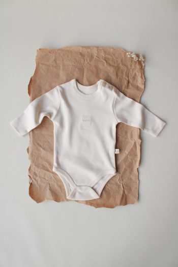 Cream Basic Long Sleeve Bodysuit