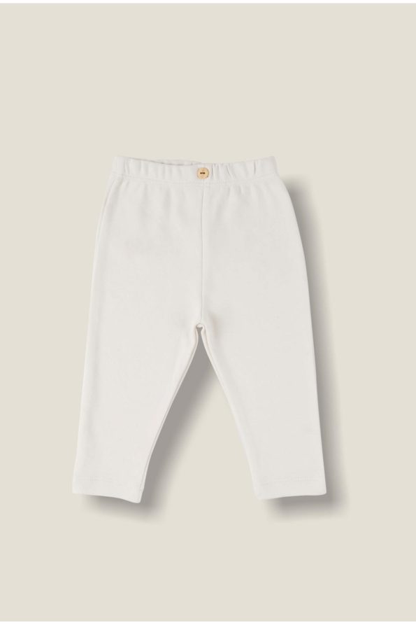 Cream Cotton Baby Leggings