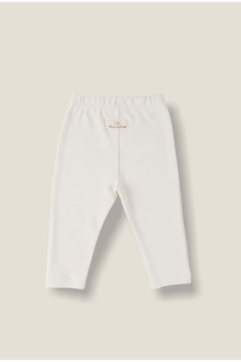 Cream Cotton Baby Leggings