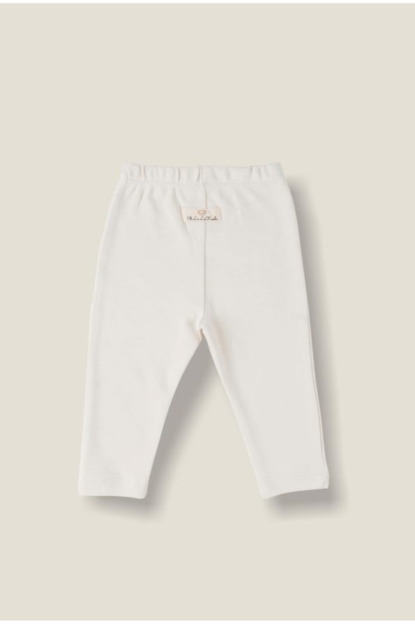 Cream Cotton Baby Leggings