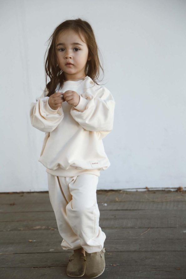 Cream Back Printed Seasonal Tracksuit Set