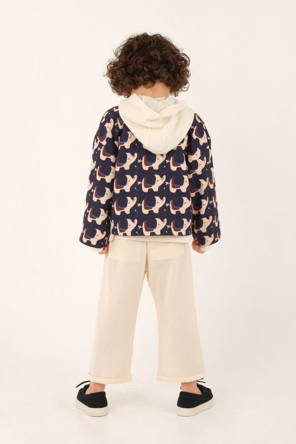 Cross-Over Elephant Print Jacket