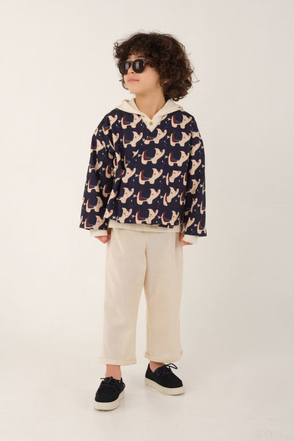 Cross-Over Elephant Print Jacket