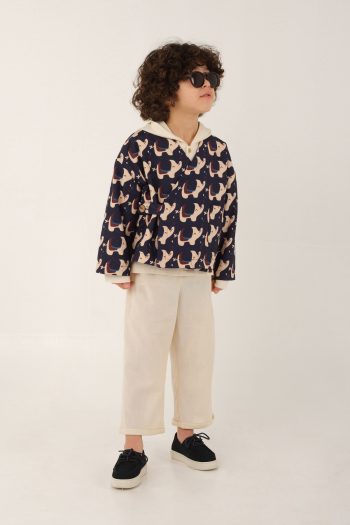 Cross-Over Elephant Print Jacket