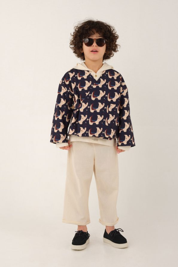 Cross-Over Elephant Print Jacket