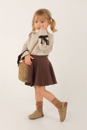 Ruffled Detail T-Shirt Stone