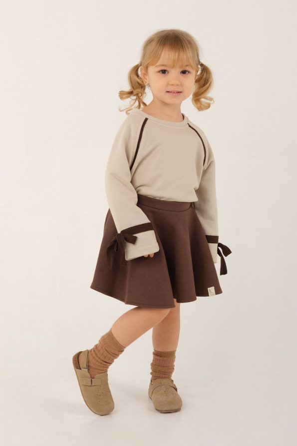 Ruffled Detail T-Shirt Stone