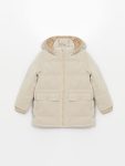 LCW Kids Beige Hooded Girls' Coat