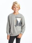 LCW Kids Grey Crew Neck Boys Sweatshirt