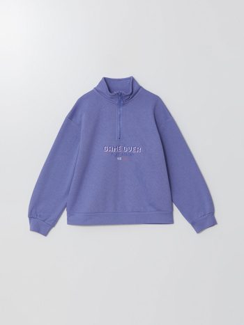 LCW Kids Lilac Collar Girl's Sweatshirt