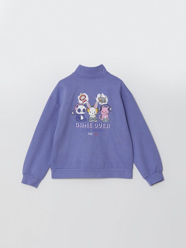 LCW Kids Lilac Collar Girl's Sweatshirt