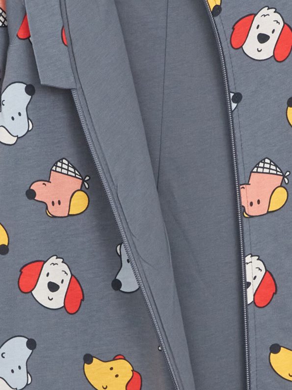 LCW Baby Gray 1 Tog Crew Neck Long Sleeve Baby Boy Romper