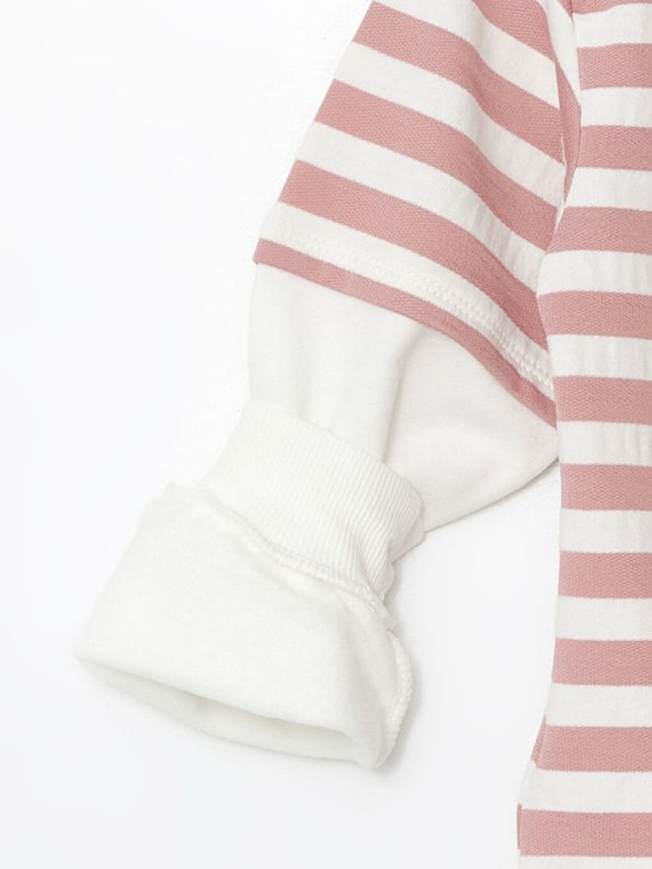 LCW Kids Pink Crew Neck Thick Sweatshirt for Girls