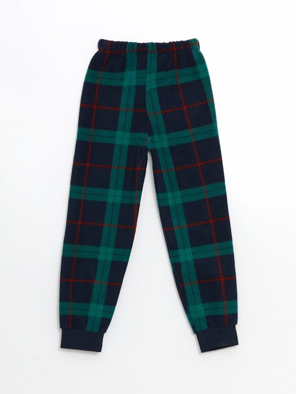LCW Kids Gray Crew Neck Fleece Boys Pajama Set