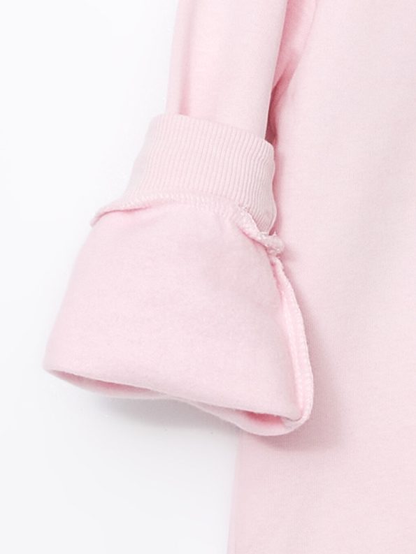 LCW Kids Pink Pikachu Print Crew Neck Thick Sweatshirt