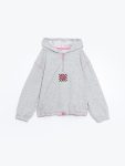 LCW Kids Grey Hooded Thick Sweatshirt for Girls
