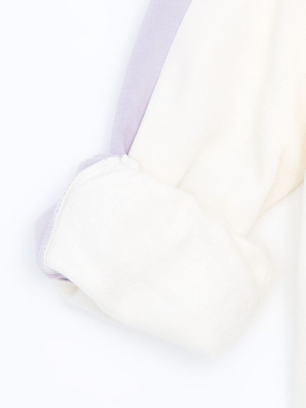 LCW Kids Cream Hooded Thick Sweatshirt for Girls