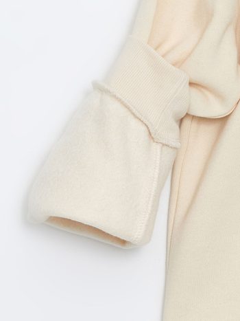 LCW Kids Beige Crew Neck Thick Sweatshirt for Girls