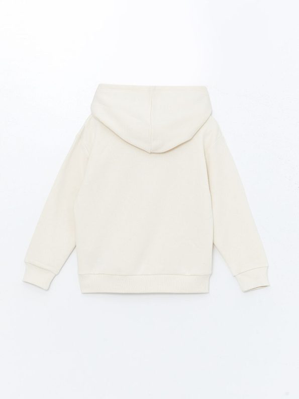 LCW Kids Beige Hooded Boys Thick Sweatshirt Set