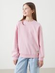 LCW Kids Pink Printed Crew Neck Sweatshirt