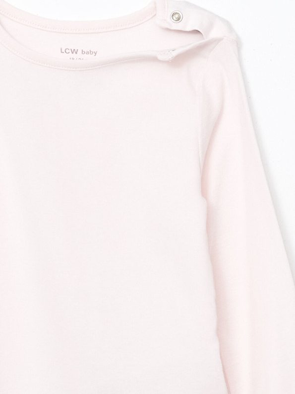Cotton Crew Neck Baby Girl Bodysuit Set of 3
