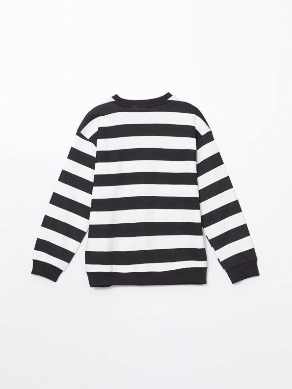 LCW Kids Black Minnie Mouse Printed Girls Sweatshirt