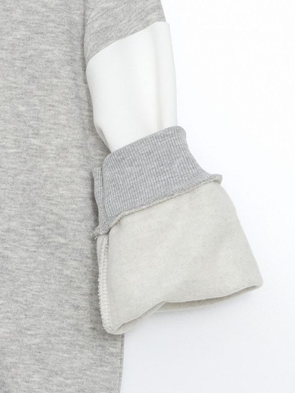 LCW Kids Gray Stand-Up Collar Girl's Sweatshirt