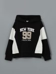 LCW Kids Black Hooded Sweatshirt for Girls