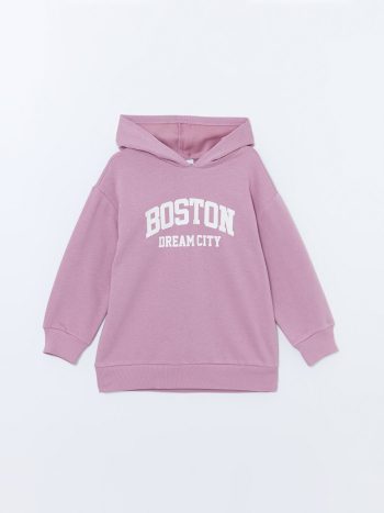 LCW Kids Purple Hooded Sweatshirt for Girls