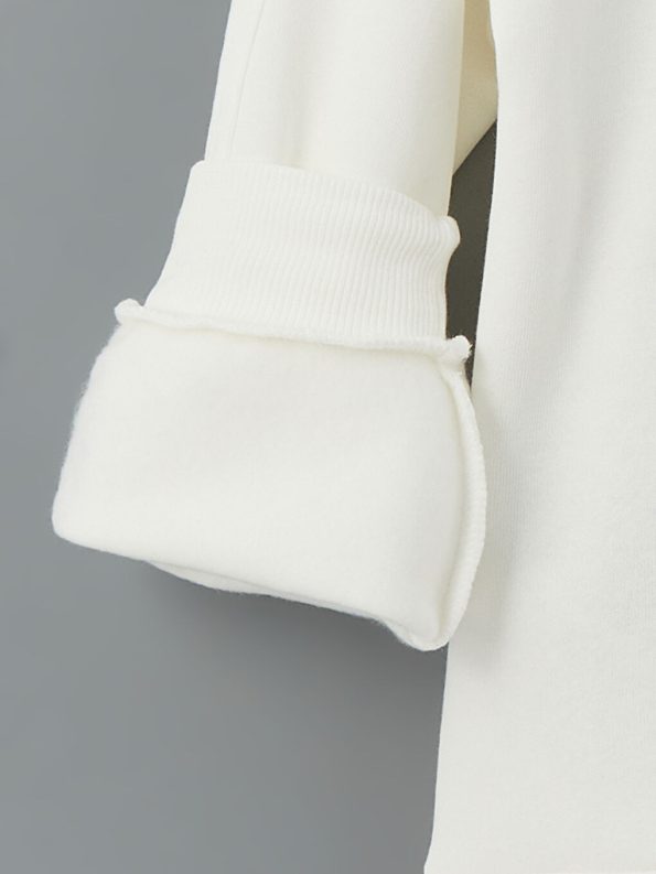LCW Kids Cream Crew Neck Bow Detail Thick Sweatshirt