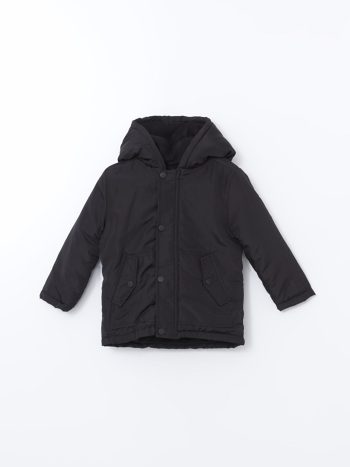 LCW Eco Black Hooded Boys Puffer Jacket