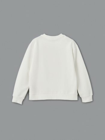 LCW Kids Cream Hello Kitty Printed Girl's Thick Sweatshirt