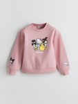 LCW Kids Pink Hello Kitty Printed Thick Girls' Sweatshirt