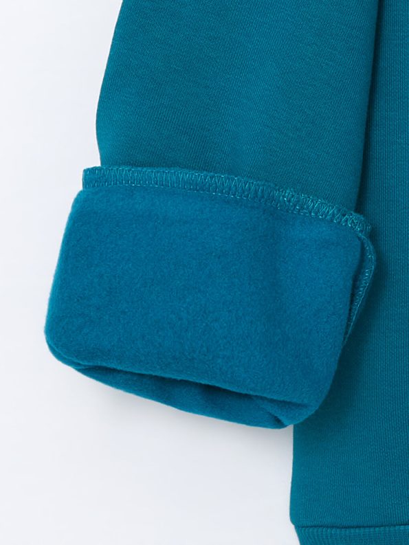 LCW Kids Turquoise Hooded Girls Thick Sweatshirt