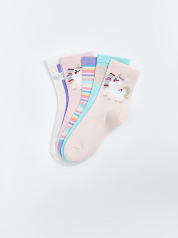 Polka Dot Girl's Ankle Socks Set of 5