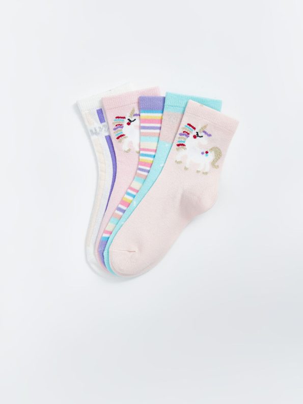 Polka Dot Girl's Ankle Socks Set of 5