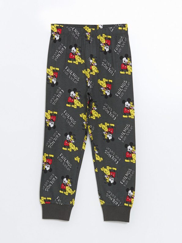 LCW Kids Grey Mickey Mouse Print Boys Pajama Set