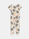 LCW Baby Beige Floral Print Girls Baby Pajama Set