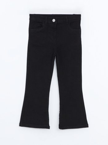 LCW Kids Black Elastic Waist Girls' Jean Pants