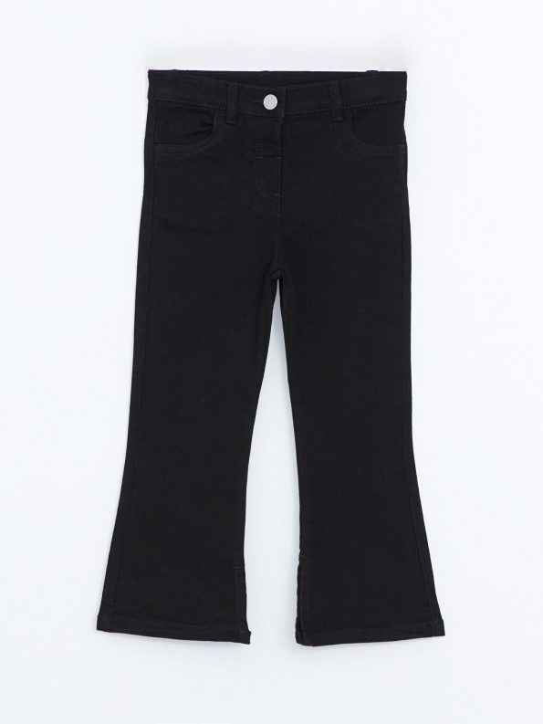 LCW Kids Black Elastic Waist Girls' Jean Pants